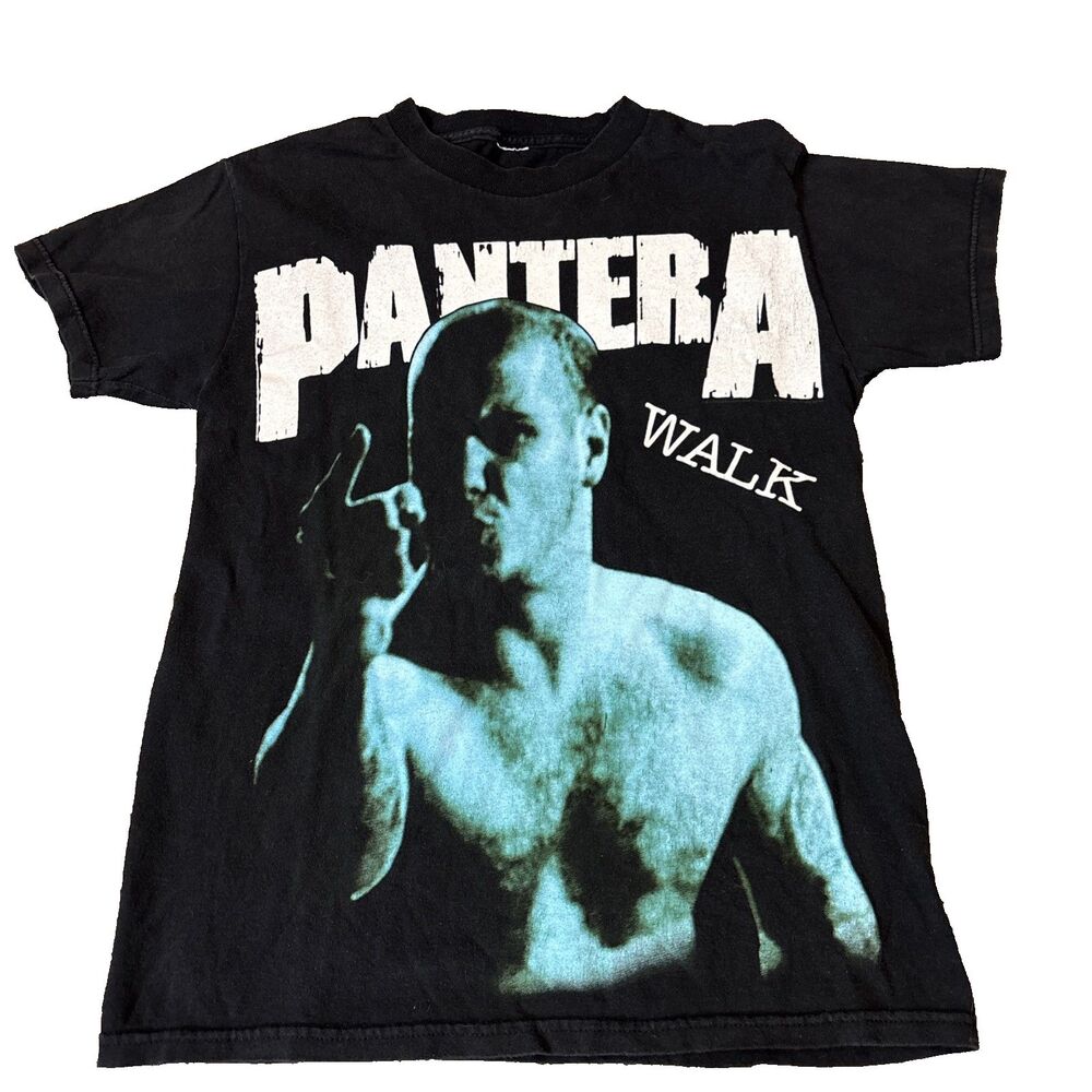 Vintage Pantera "Walk" Tour Concert T-shirt Vulgar Display Of Power Small Y2K